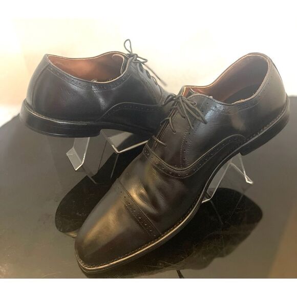 Allen Edmonds Evanston Men's BLACK Leather Shoes Lace-up Cap Toe Size 13B - Picture 5 of 12
